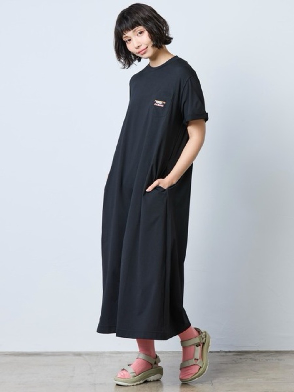 L.L.Bean Women's Japan Edition Carmel Short-Sleeve Dress